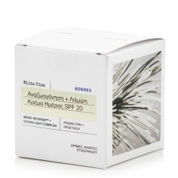 Korres White Pine Κρέμα Ημέρας Αναζωογόνηση & Λάμψη με Spf20