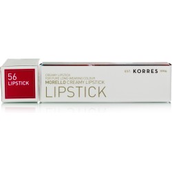 Korres Morello Creamy Lipstick No 56 Ζουμερό Κερασί Σταθερό-Λαμπερό Αποτέλεσμα 3.5 gr