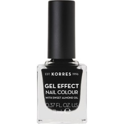 Korres Βερνίκι Νυχιών Gel Effect Nail Colour No100 Black 11ml