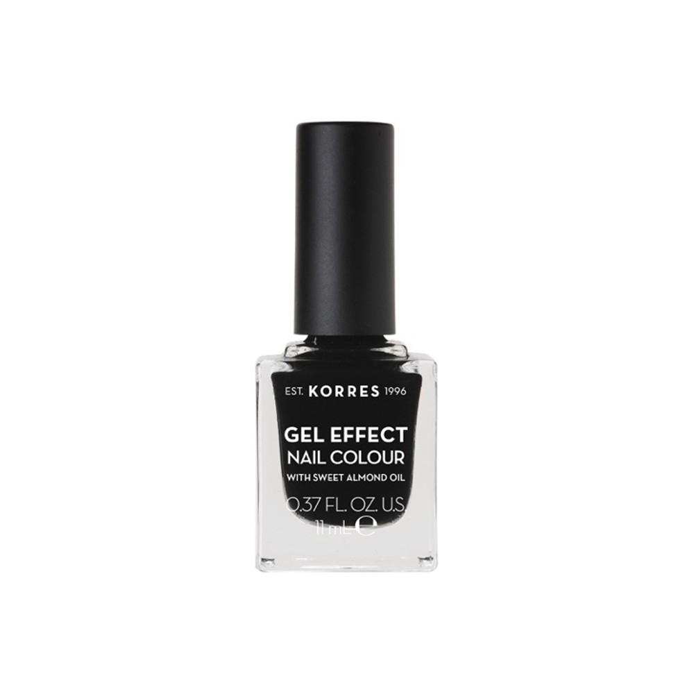 Korres Βερνίκι Νυχιών Gel Effect Nail Colour No100 Black 11ml