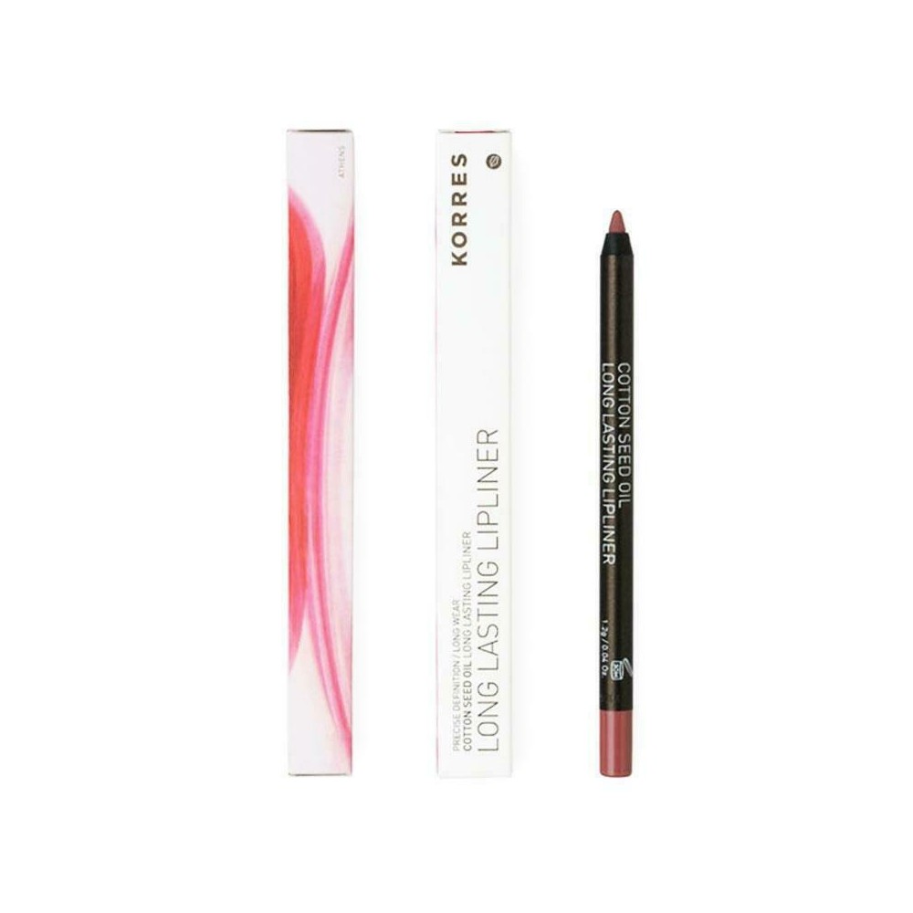 Korres long Lasting Lipliner Μολύβι Χειλιών με Έλαιο από Βαμβάκι 01 Φυσική Ανοιχτή Απόχρωση 1.2g