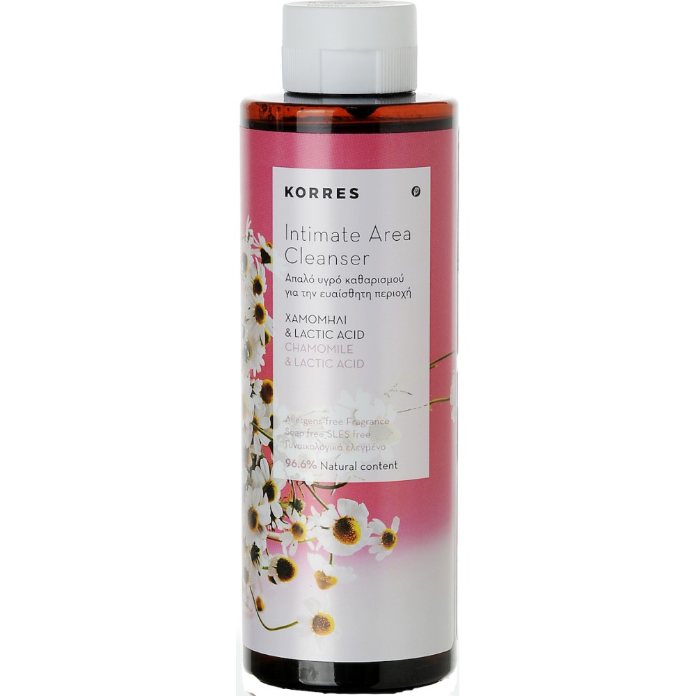 Korres Chamomile & Lactic Acid Intimate Area Cleanser Υγρό Καθαρισμού με Χαμομήλι και Αλόη 250ml