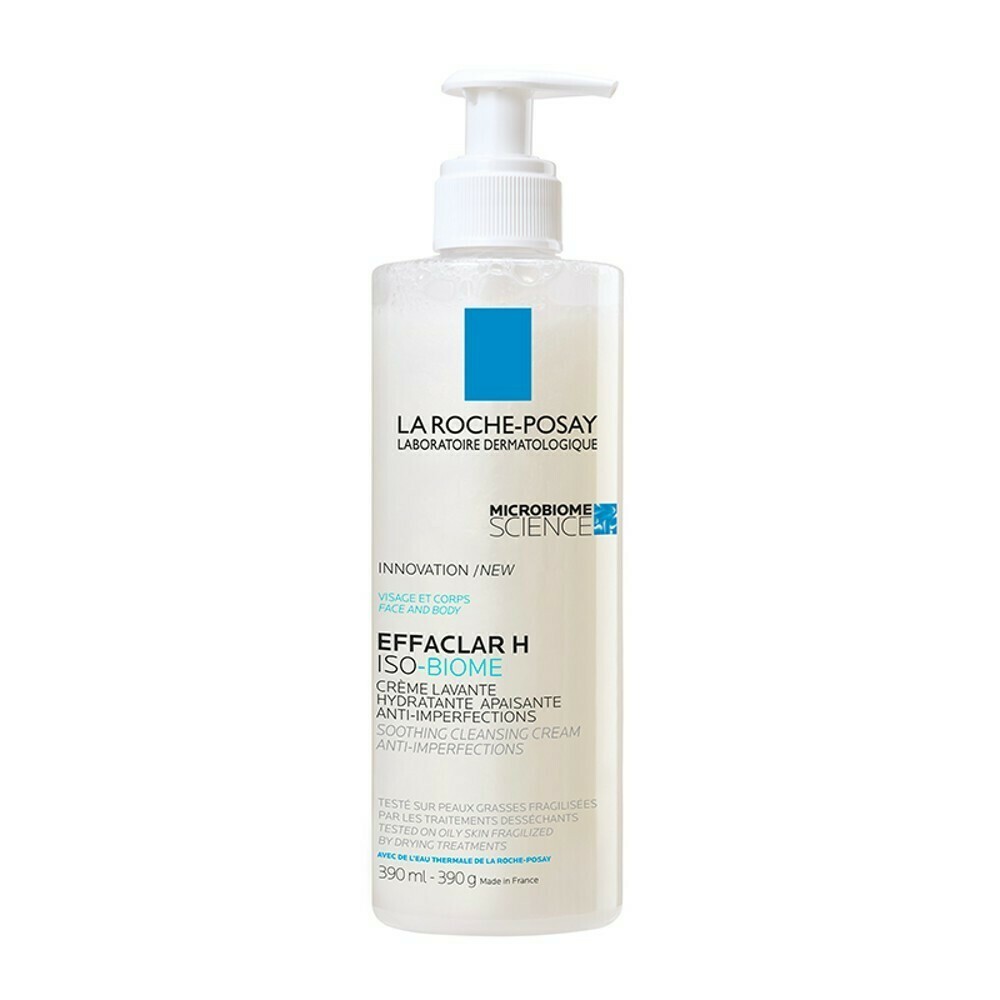 La Roche Posay Κρέμα Καθαρισμού Effaclar H Iso - Biome για Ευαίσθητες Επιδερμίδες 390ml