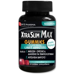 Forte Pharma XtraSlim ΜΑΧ Gummies Χωρίς Ζάχαρη με Γέυση Ροδάκινο 60 Ζελεδάκια