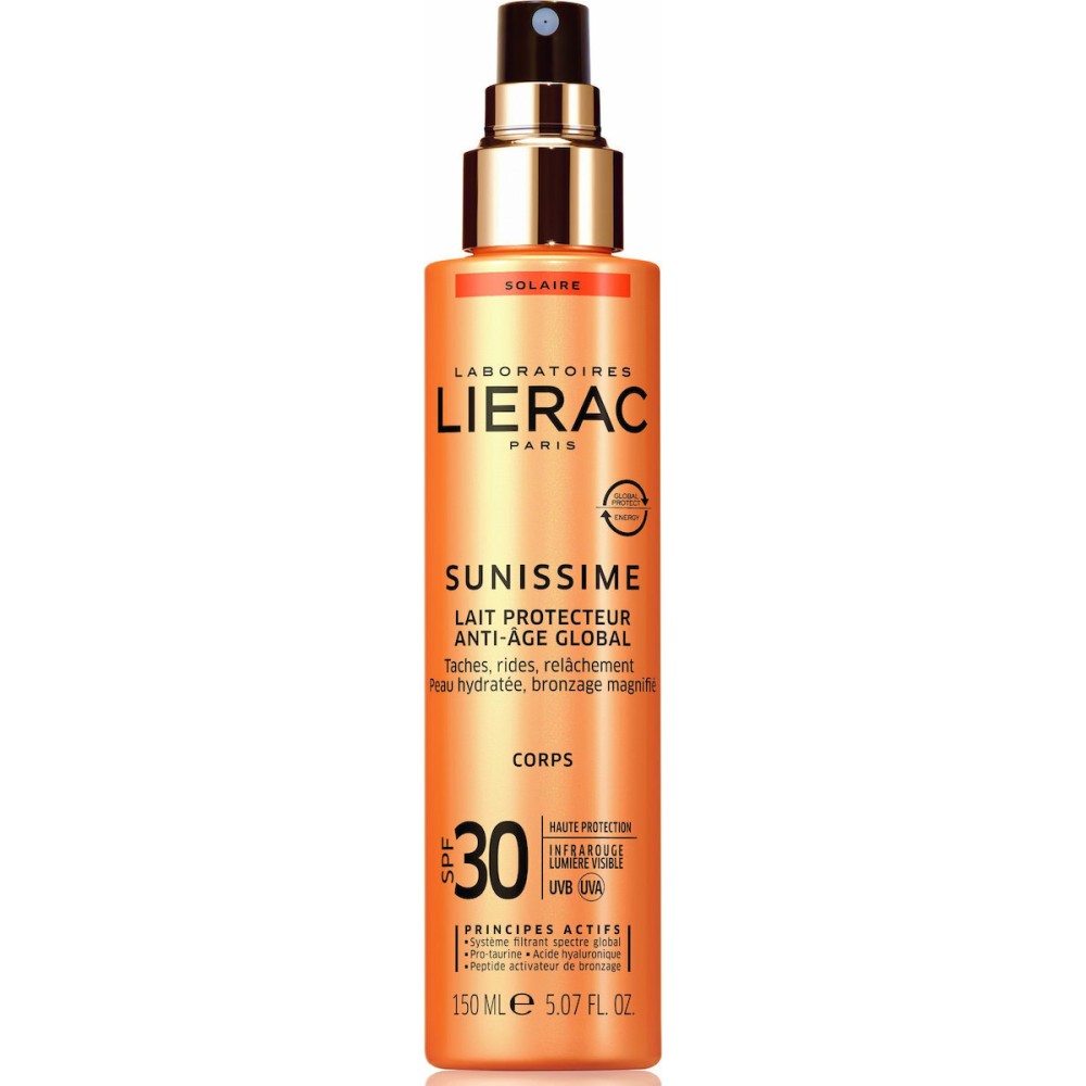 Lierac Sunissime Anti-Aging Global Milk Αντηλιακή Λοσιόν για το Σώμα SPF30 σε Spray 150ml