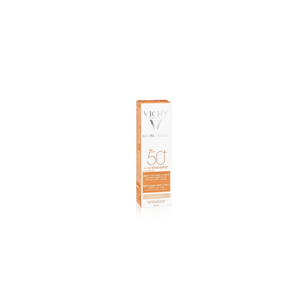 Vichy Capital Soleil Anti Dark Spot Tinted 3in1 SPF50+ Αντηλιακή Κρέμα Προσώπου Κατά των Κηλίδων με Χρώμα 50ml