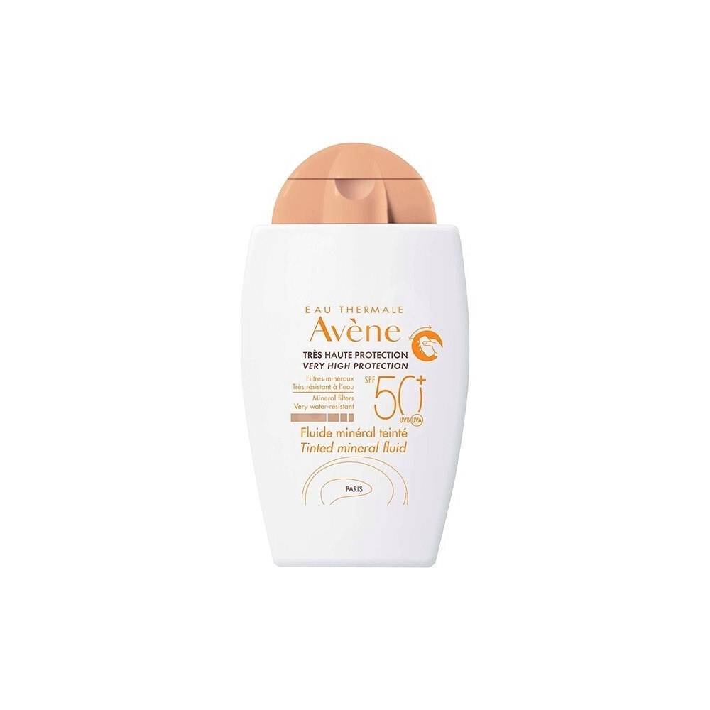 Avene Eau Thermale Fluide Mineral Teinte Αδιάβροχη Αντηλιακή Κρέμα Προσώπου SPF50 με Χρώμα 40ml