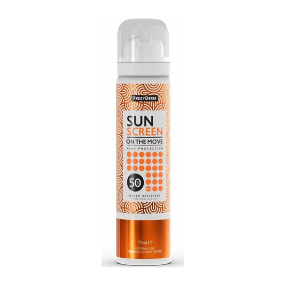 Frezyderm Sun Screen On The Move SPF50 Αντηλιακό Σπρέι Προσώπου 75ml